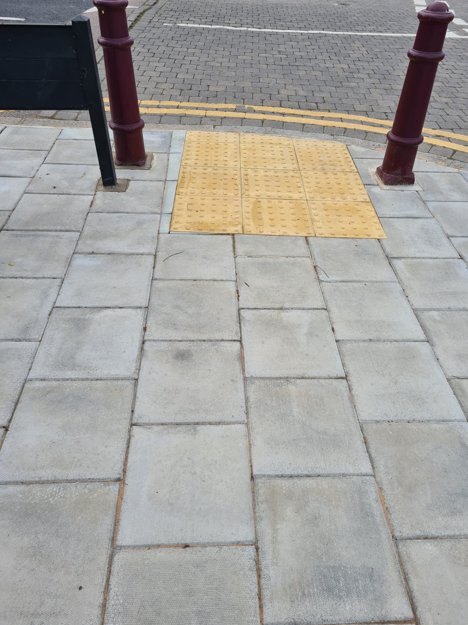Accessible paved crossing