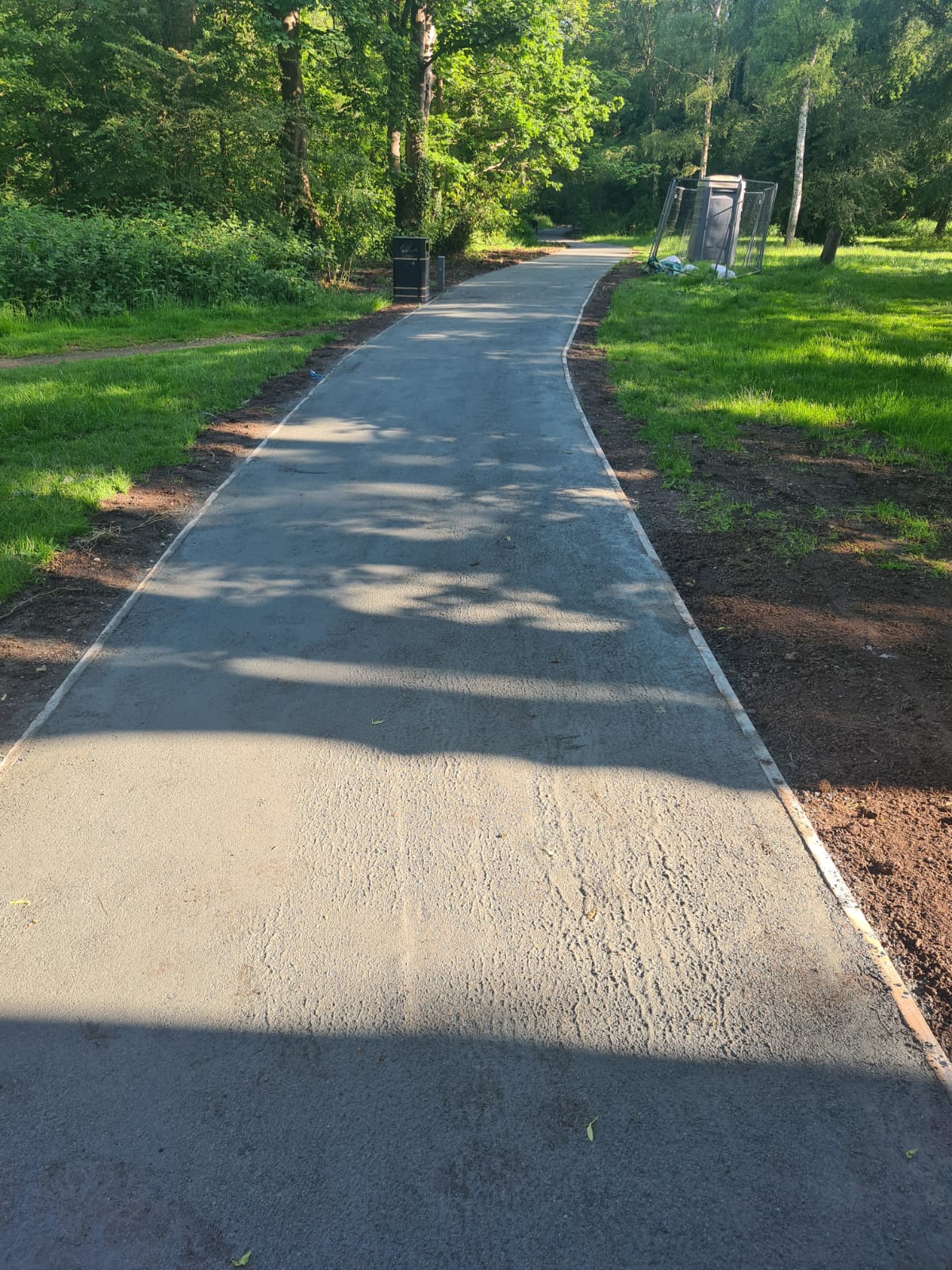 Resurfaced woodland path