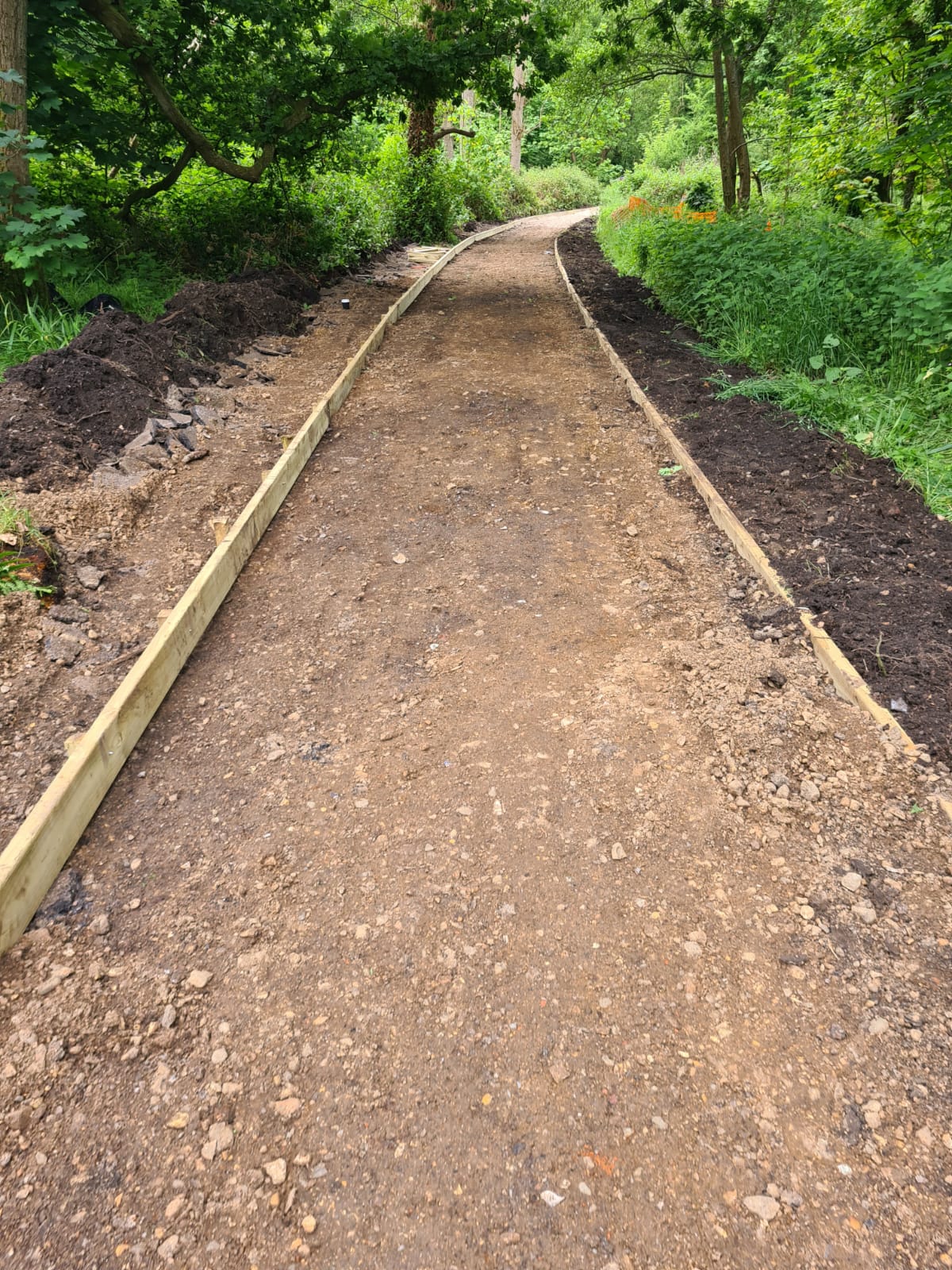 Compacted base before surfacing