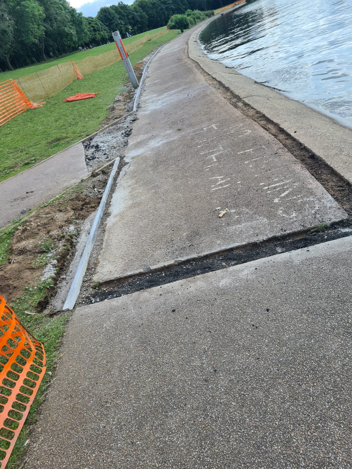 Ground preparation and drainage edge